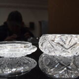 Sugary bowl,cut crystal glass,bohemia in the 1960's.