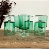 6 LUMINARC emerald green glasses
