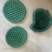 Ensemble de 3 dessous de plat en céramique de Vallauris