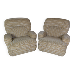 Paire de fauteuils italiens