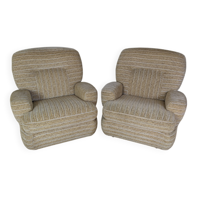 Paire de fauteuils italiens 1970
