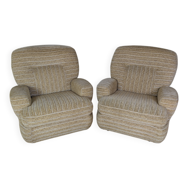Paire de fauteuils italiens 1970
