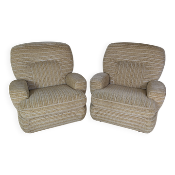 Paire de fauteuils italiens 1970