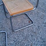 Set of 4 chairs cesca B32 Marcel Breuer Italian edition 1970