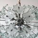 Suspension en verre de Murano "Dandelion" milieu du siècle par Zero Quattro années 1970