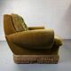 Fauteuil club vintage en tissu vert