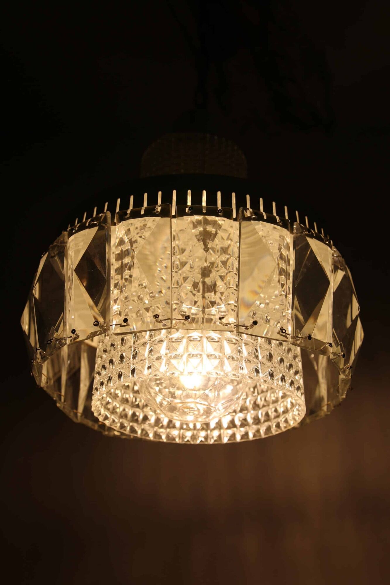 Mid-century chandelier with pendants