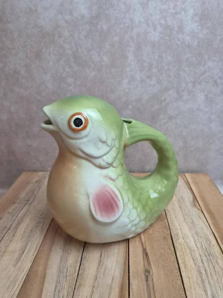Vintage polychrome fish jug – Zoomorphic carafe