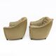 Pair of Gio Ponti style Mid-Century Modern Curved Armchairs, 1940s