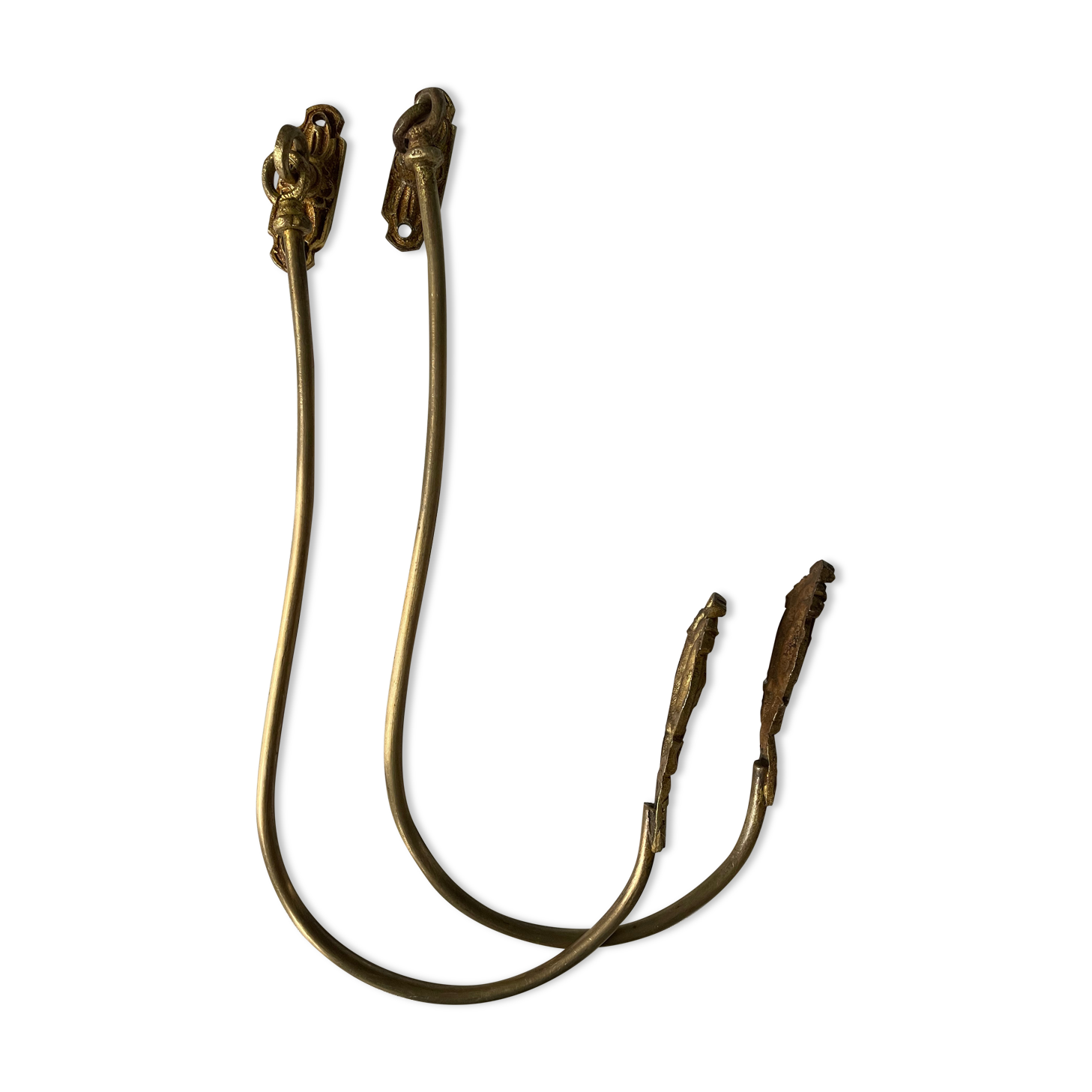 Pair of old embrasses in bronze XIXth