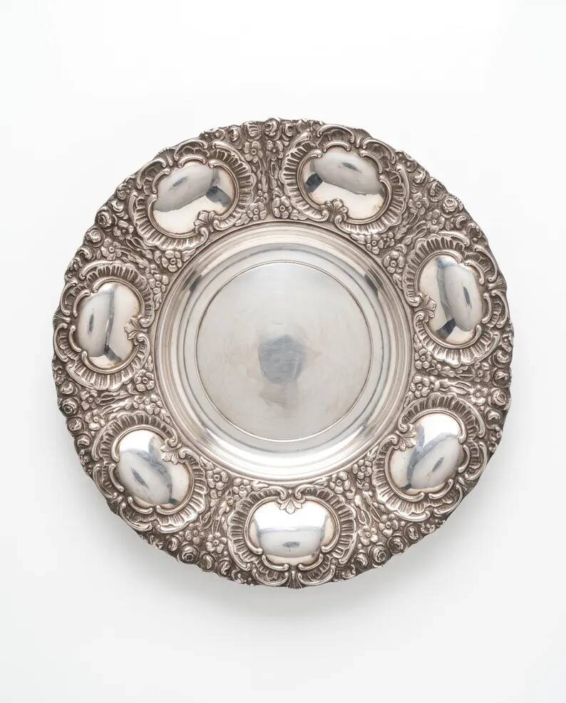 Vintage Silver-Plated Fruit Bowl Orbisa MTL | Silver Metal Fruit Bowl 20th Century | Antique Serving Dish Chic Centrepiece