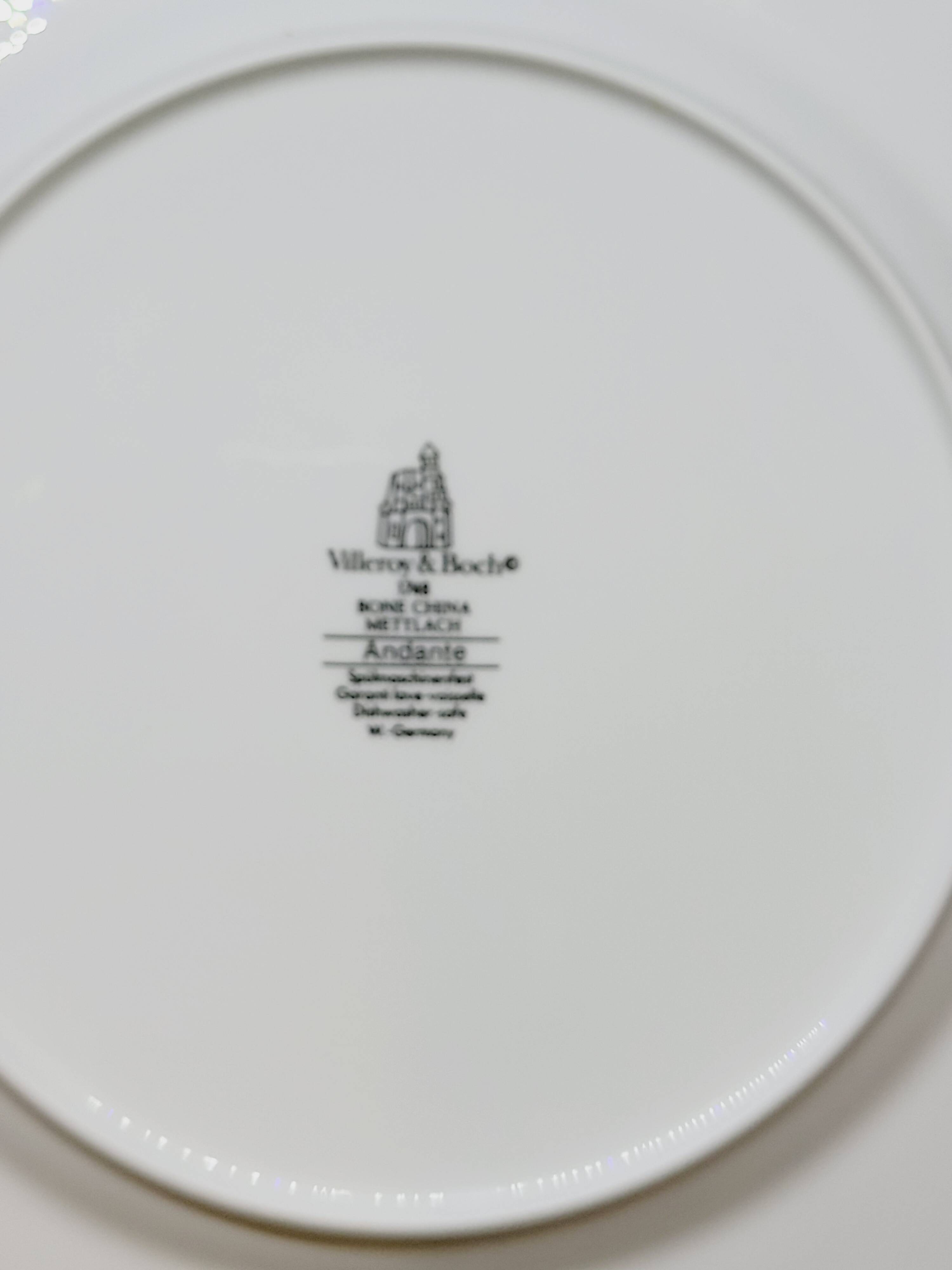 4 Large Villeroy & Boch Andante Dinner Plates 27 cm