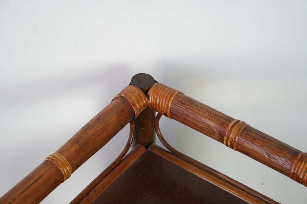 Vintage rattan shelf