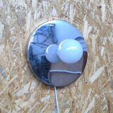 1980 chrome metal wall light