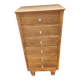 Vintage 1950s oak chest of drawers with 6 drawers.