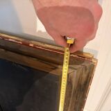 Oil Painting on Wood Panel with Golden Frame, English Hunting Dog