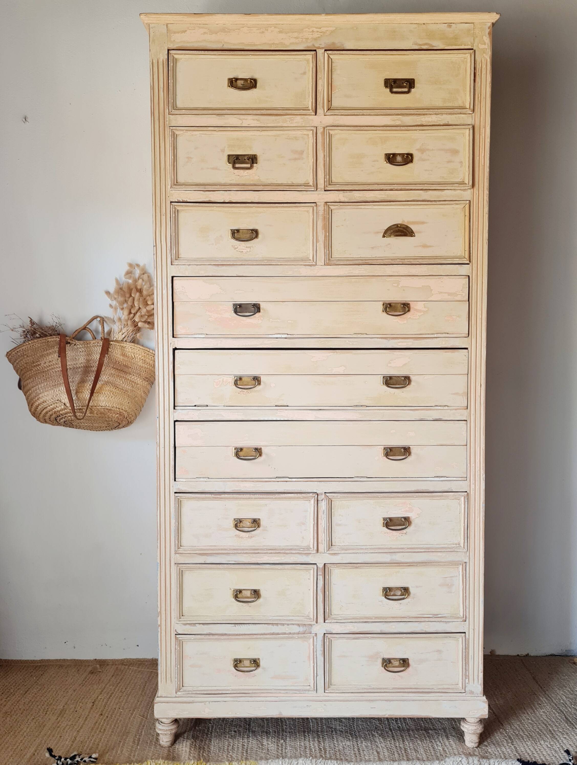Haberdashery workbench - high chest of drawers - tallboy