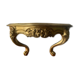 Gold wall shelf sellette
