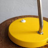 East germany vintage yellow table lamp by veb narva leuchtenbau, 1960s