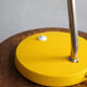 East germany vintage yellow table lamp by veb narva leuchtenbau, 1960s