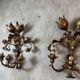 Pair of brass wall lights