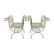 Pair of curule garden stools