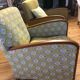 Art Deco armchair new tapestry restored