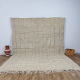 Handmade wool Berber rug 345x257 cm