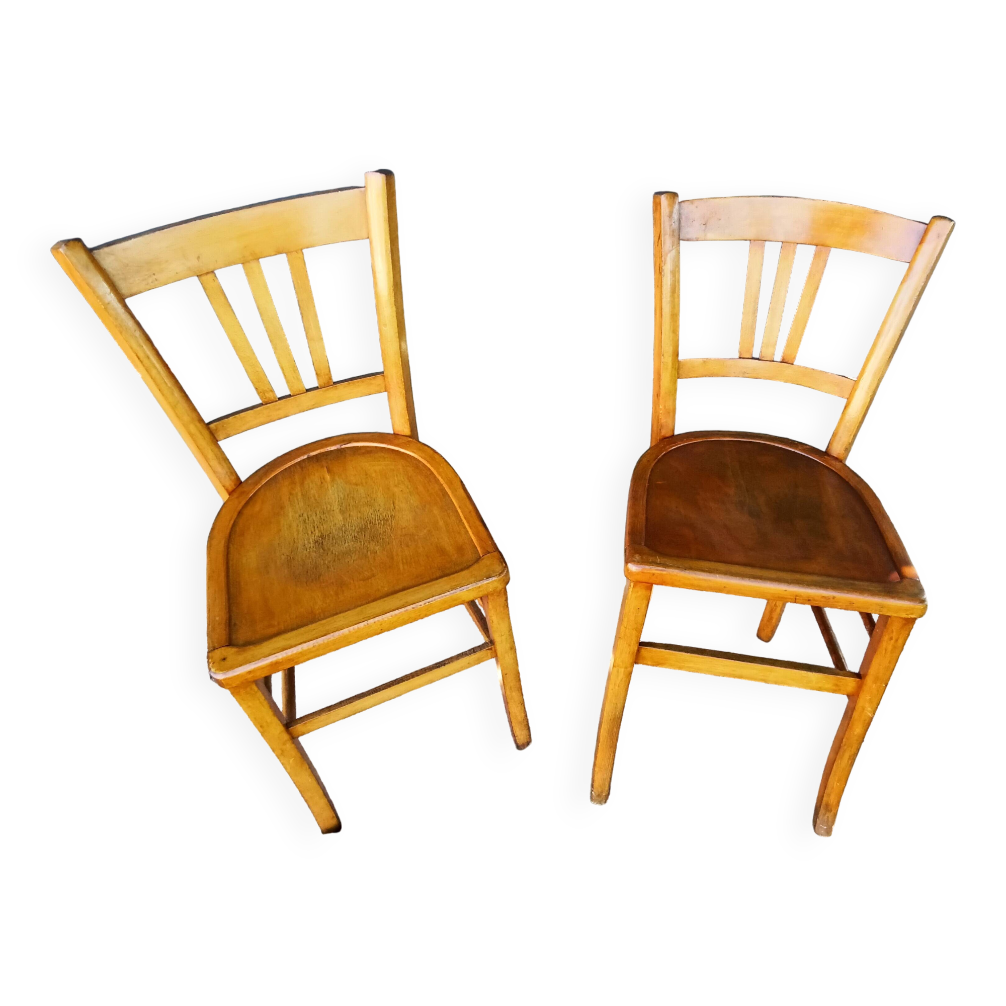 Duo of bistro chairs