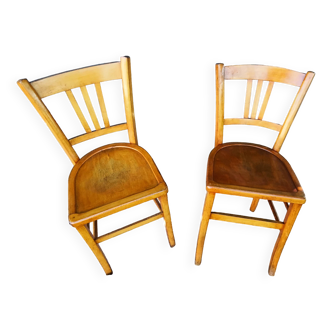 Duo of bistro chairs
