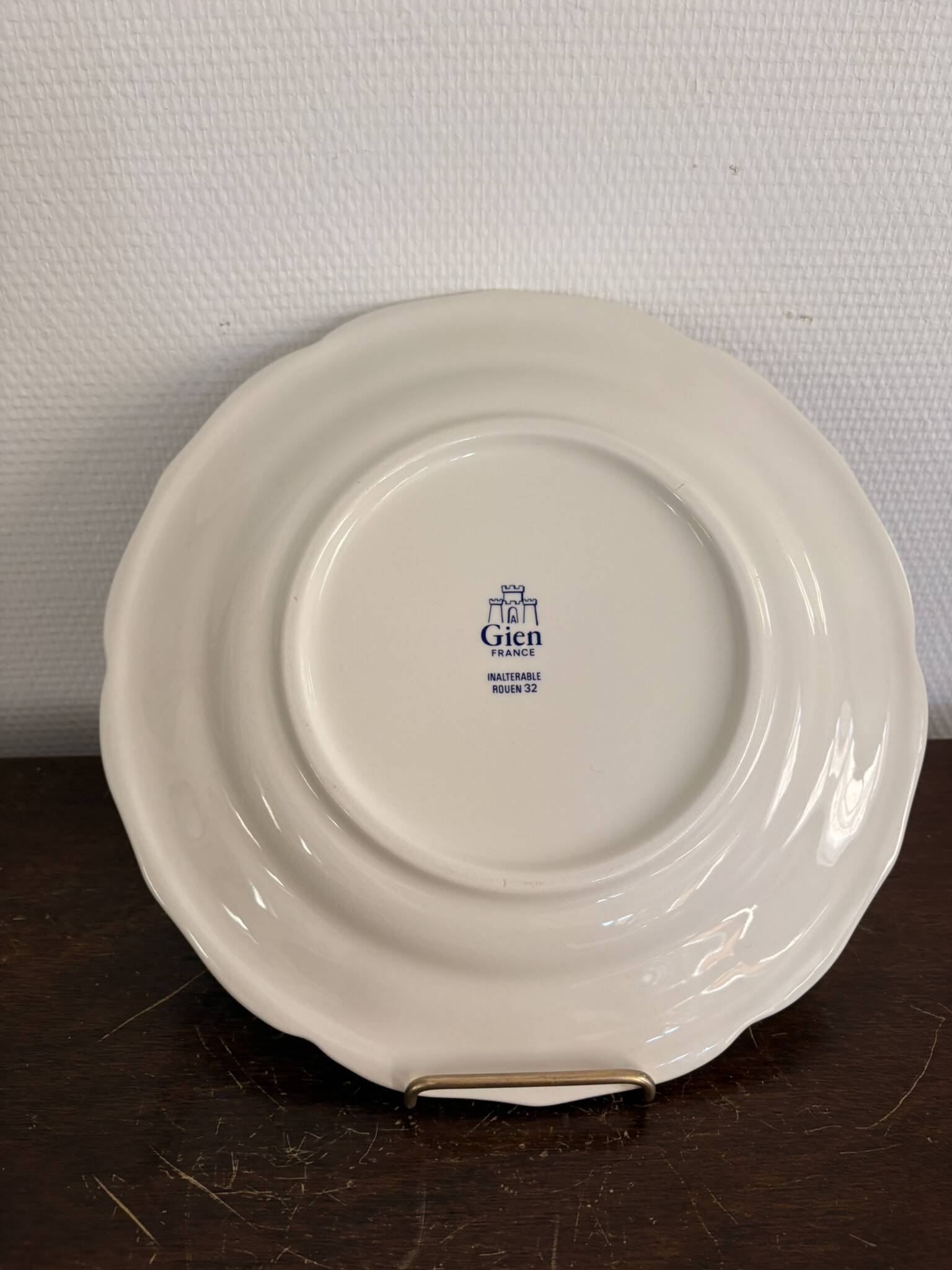 Old Dish Basket Vegetable Dish Earthenware Gien Rouen Renaissance Blue Model