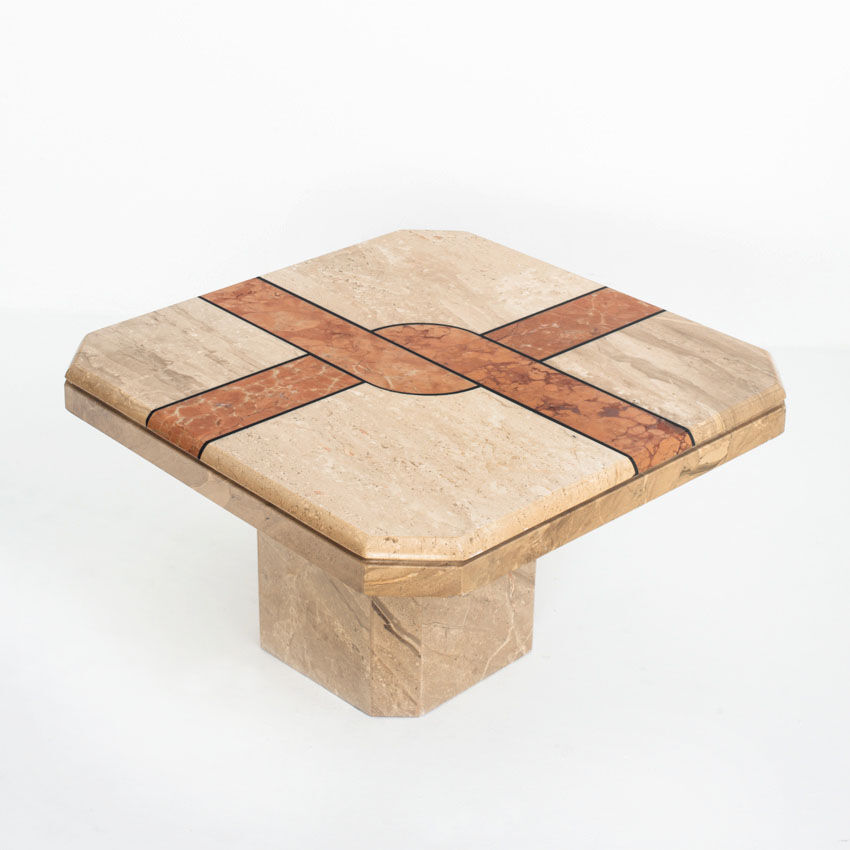 Vintage marble coffee table. Italy, 1990s.