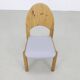 4x Brutalist pine dining chairs, 1970s