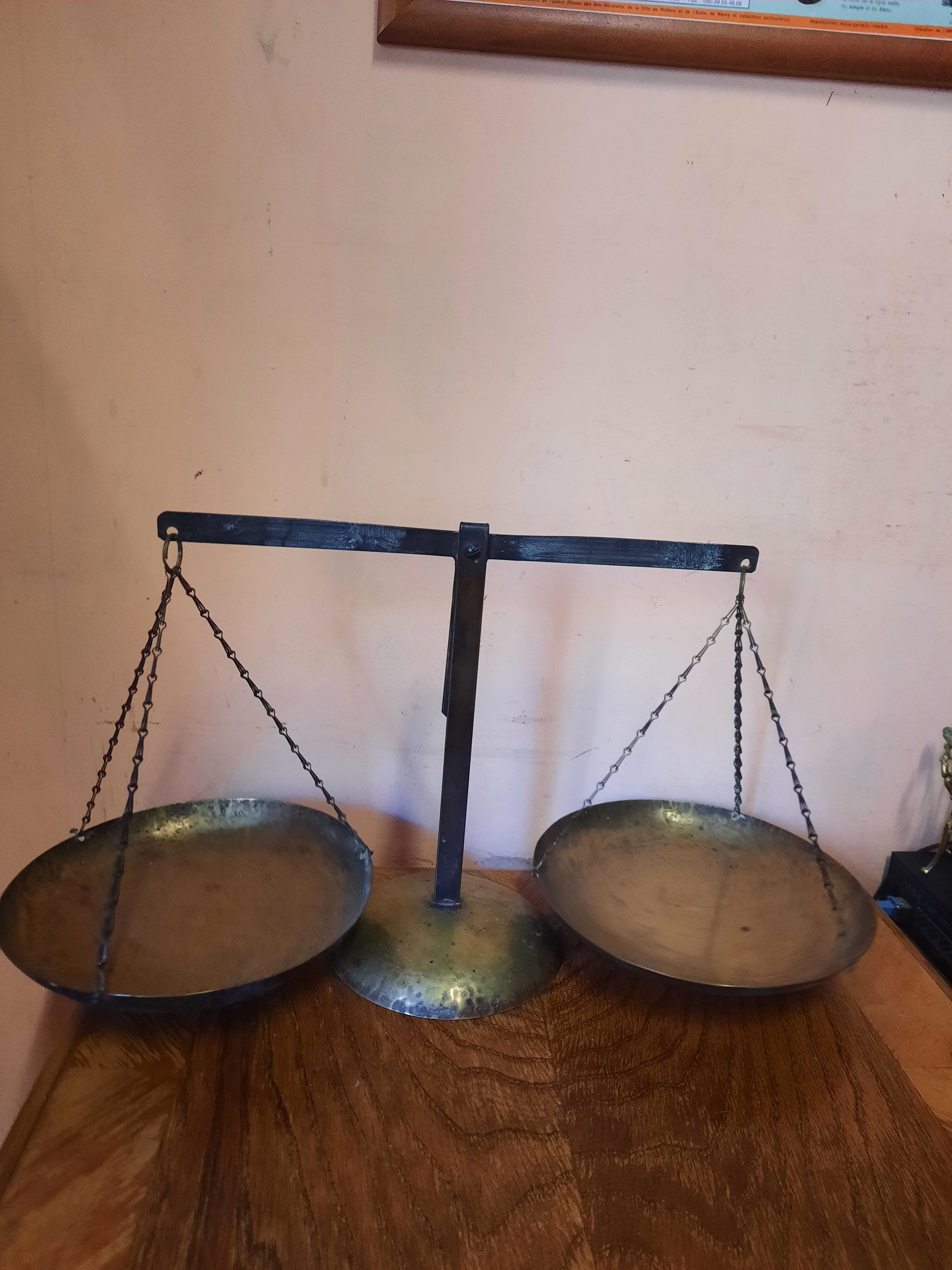 Old brass scale