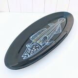 Grand plat décor poisson Robert Picault  Vallauris