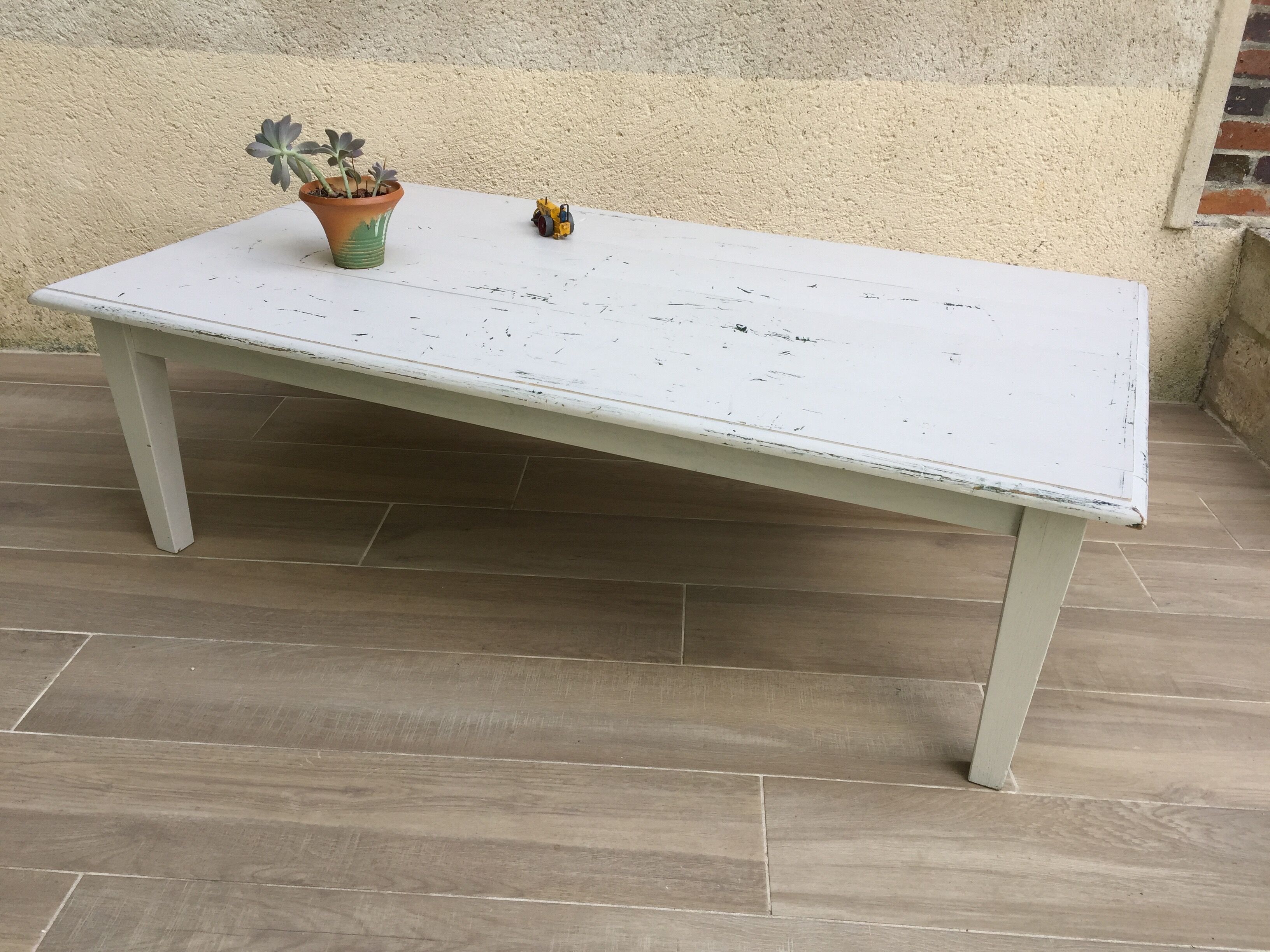 Table basse de ferme vintage