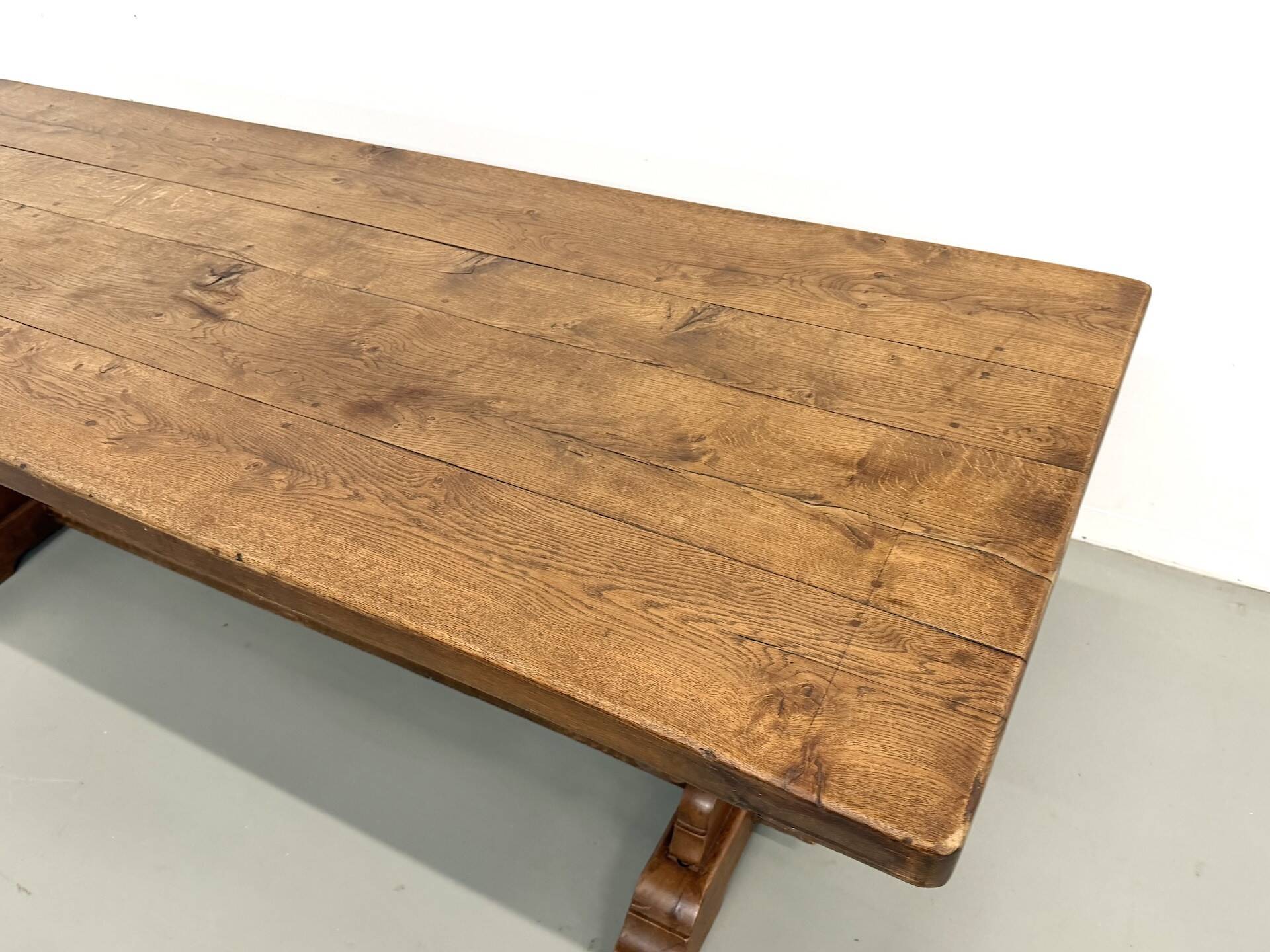 Table de monastère en chêne, circa 1900