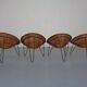 Mid-Century German Bamboo Chairs, 1950s, Set of 4