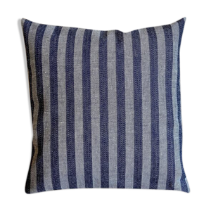 Coussin en jeans rayé 40 cm