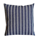 Coussin en jeans rayé 40 cm