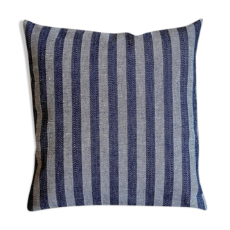 Striped jeans cushion 40 cm