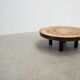 Round coffee table by Roger Capron