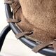Fauteuil design en daim marron circle ballon de Lusch & Co, Allemagne 1970