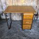 Office style stella metal & wood 3 drawers 70s vintage #a144