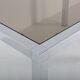 Vintage Roche Bobois table in chrome and smoked glass, 70s