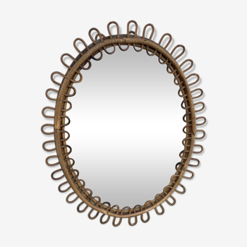 Rattan mirror - 90x47cm