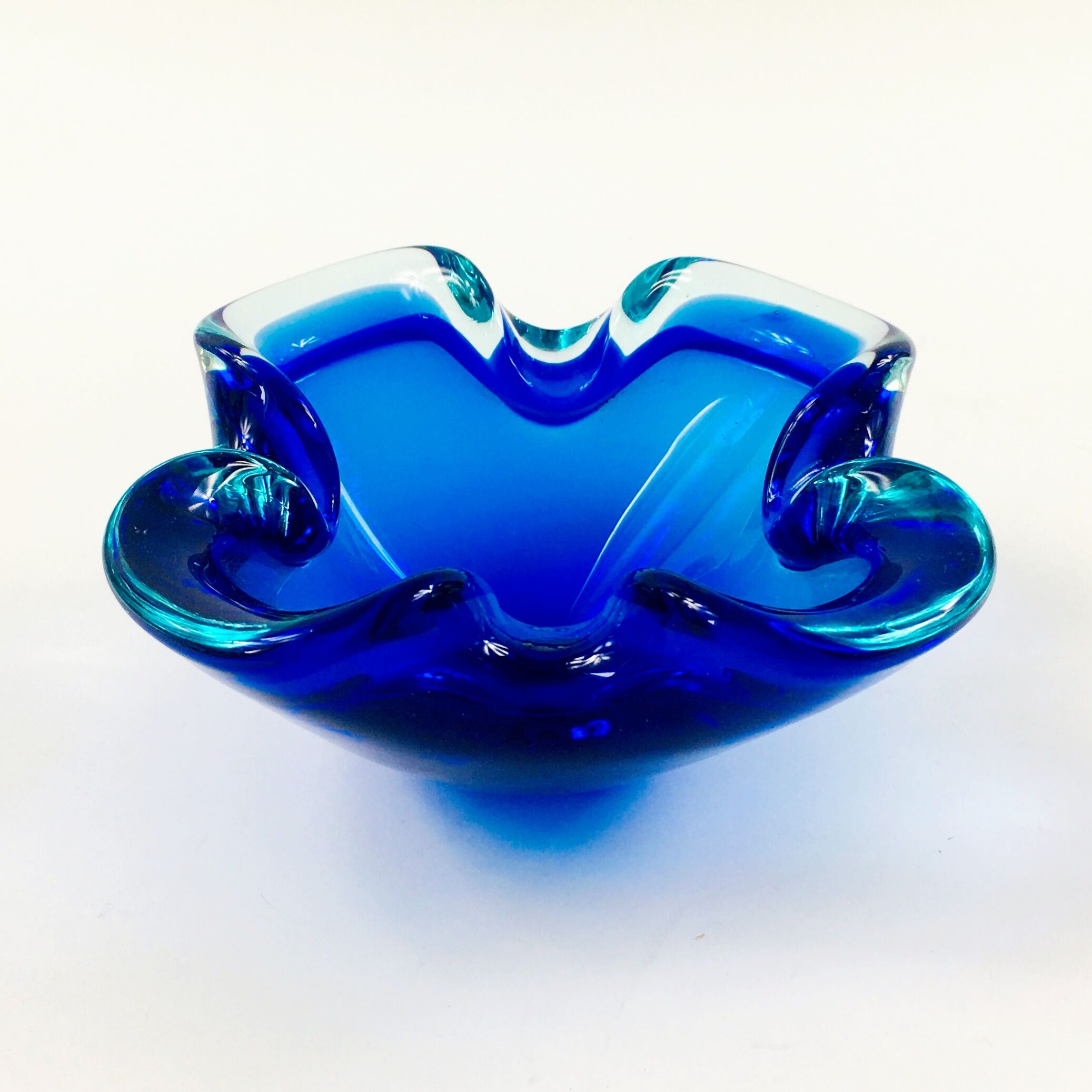 Sommerso Murano Glass Ashtray or Bowl, Italy, 1960s