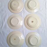 Vintage blue beige soup plates