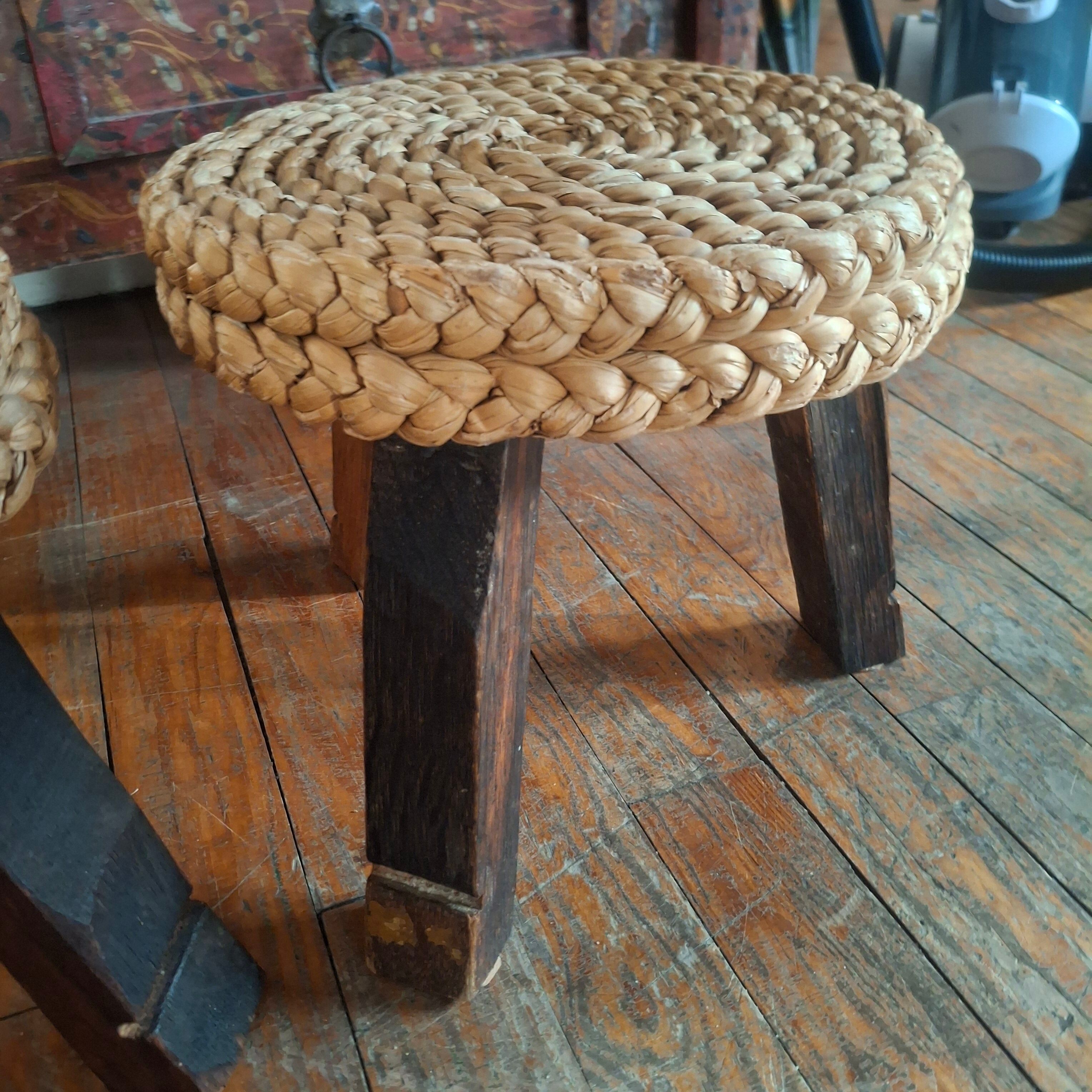 Pair of Audoux Minet stools. 1950.