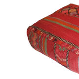 Moroccan pouf azilal red